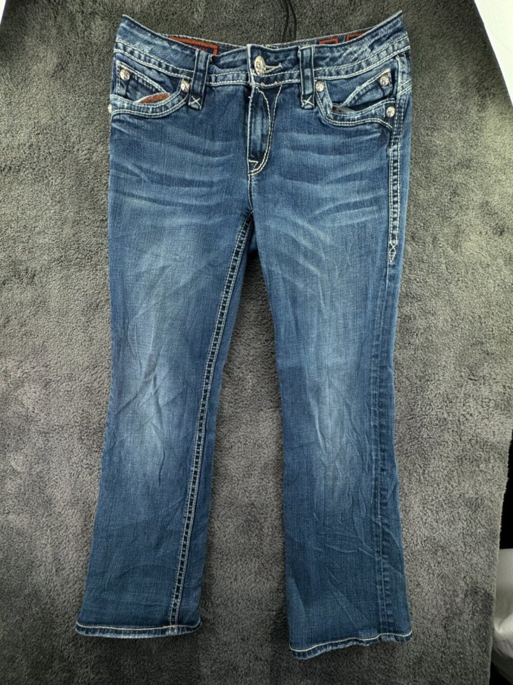 Rock Revival Jeans Size 30 Women Johanna Boot Blue Denim Cotton Stretch Adult